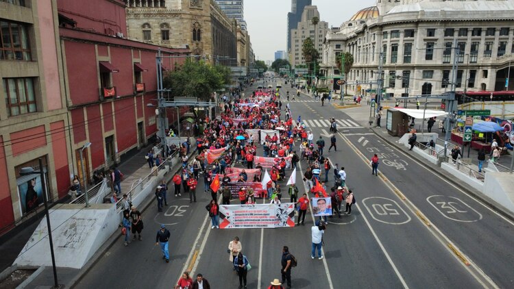 Manifestantes de la CNTE, en fotografía de archivo.