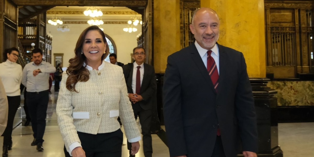 Mara Lezama y Jesús Antonio Esteva revisan proyectos estratégicos en Quintana Roo.