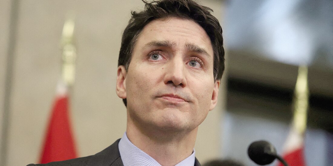 Justin Trudeau, ayer en conferencia de prensa.