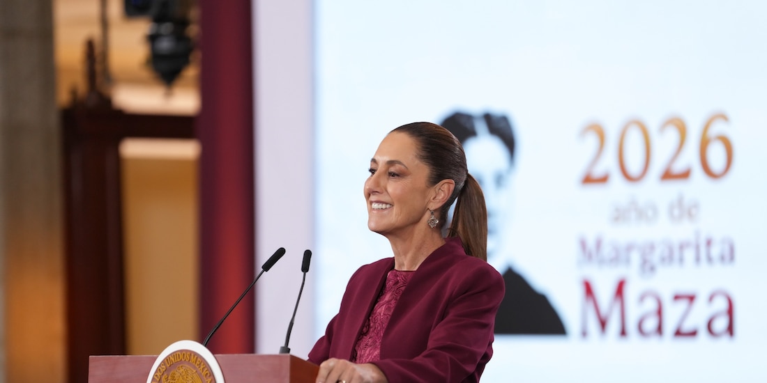 Conferencia de prensa de la Presidenta Claudia Sheinbaum en Palacio Nacional.