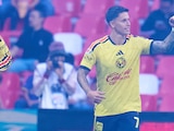 Brian Rodríguez tras su gol ante Santos.