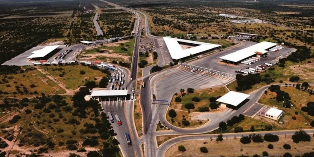 Aspecto del Puente Internacional del Comercio Mundial, que conecta Tamaulipas con Texas.