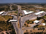 Aspecto del Puente Internacional del Comercio Mundial, que conecta Tamaulipas con Texas.