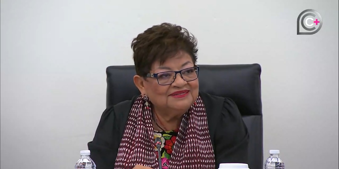 La funcionaria en su comparecencia de este lunes.