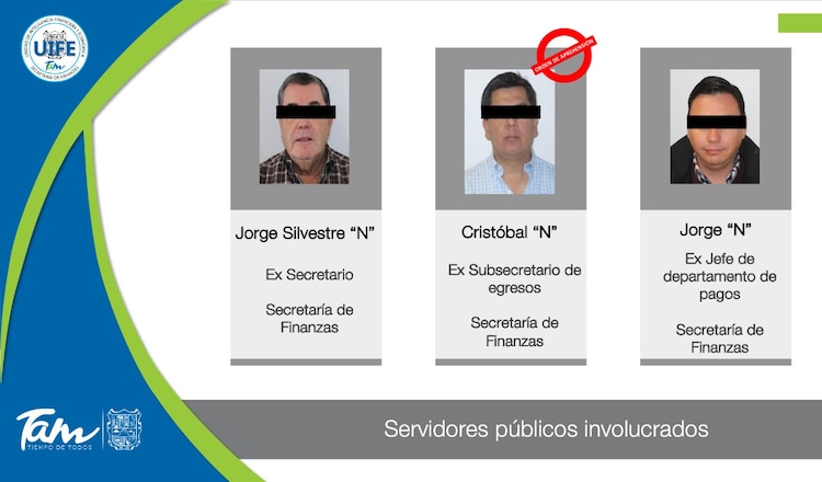 Exfuncionarios involucrados en actos de corrupción.