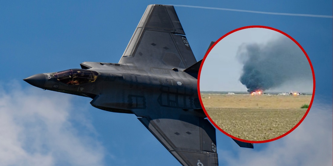 Un caza F-35 se estrelló en Fresno, California