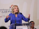 Jill Biden, primera dama de Estados Unidos, durante el Fandango Cumbre de las Américas que se lleva a cabo en Palacio Nacional.