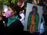 Protesta feminista en Ciudad de México, en tiempos de pandemia