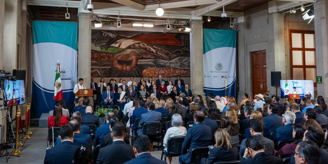 Hugo Aguilar, Ministro Presidente de la SCJN, en su mensaje.