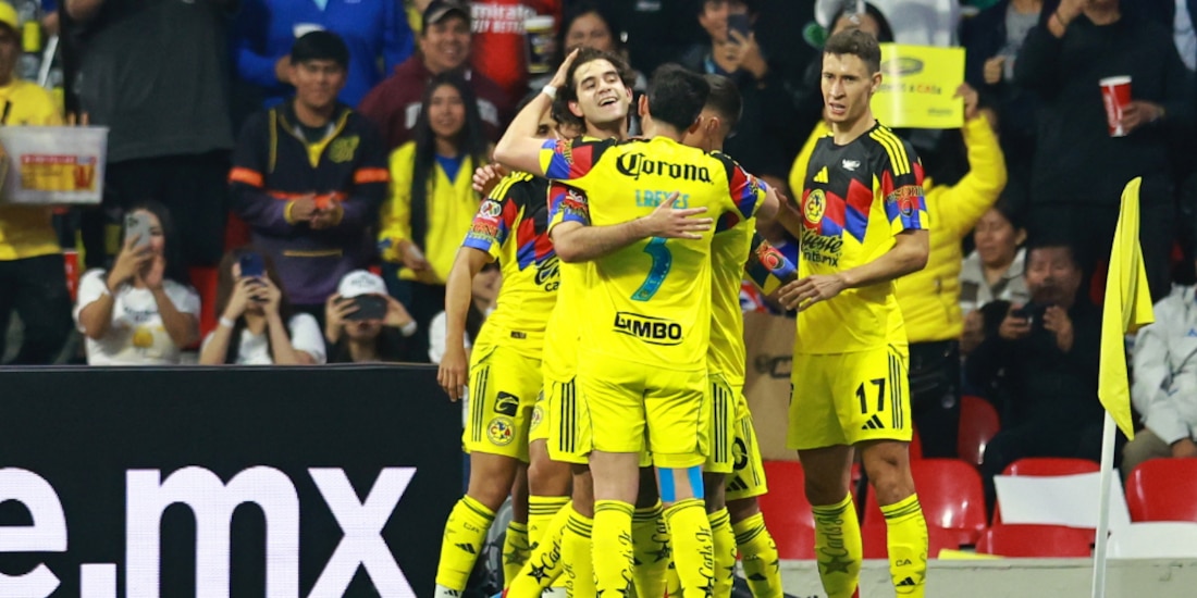 Pato Salas abrió el marcador en el Estadio Azteca.