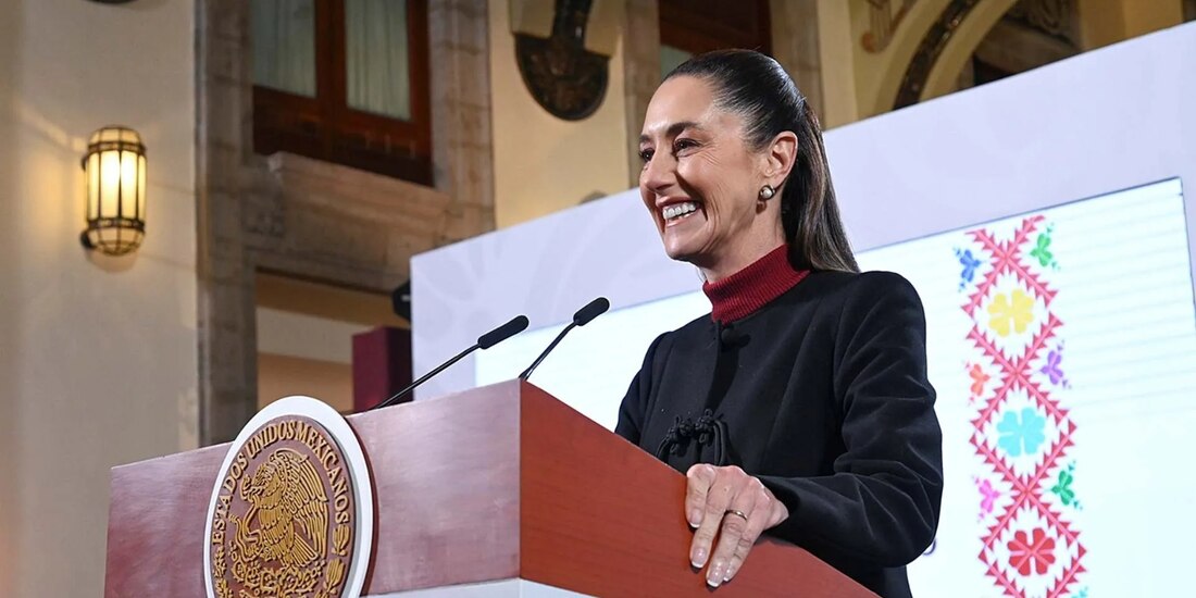 La Presidenta de México Claudia Sheinbaum en Palacio Nacional.