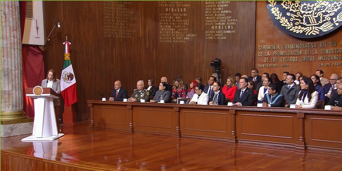 La presidenta del Senado, Laura Itzel Castillo