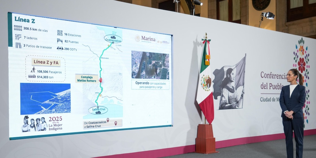 La mandataria Claudia Sheinbaum, ayer, en conferencia de prensa.