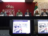 Autoridades mexicanas en conferencia de prensa, ayer.