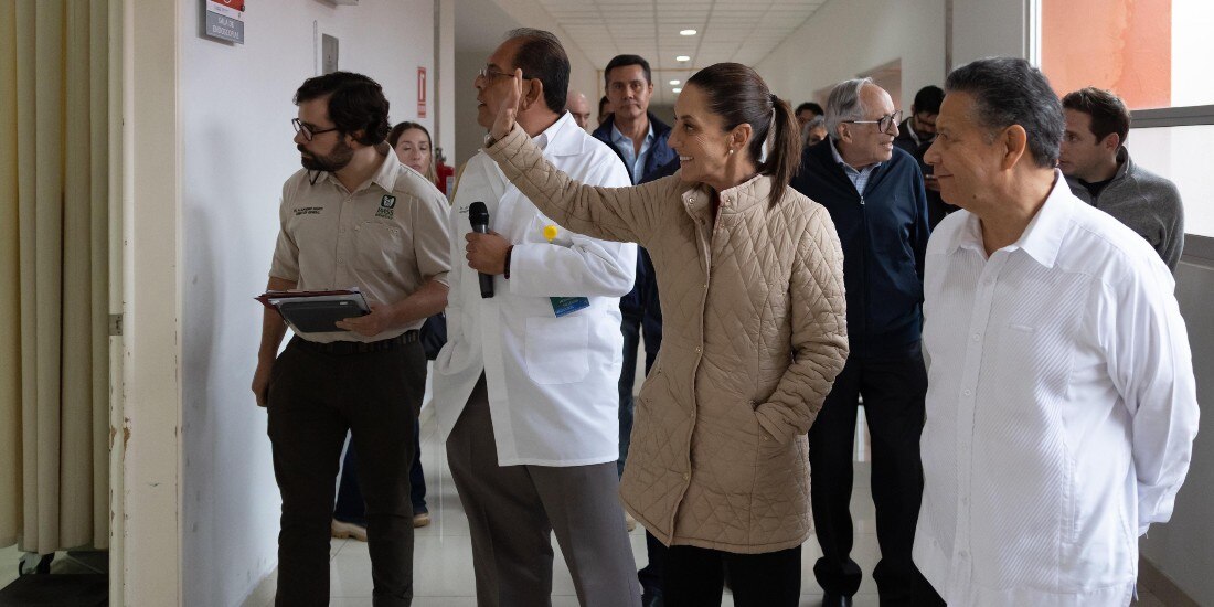 Sheinbaum supervisa mejoras en Hospital General de Tulancingo del IMSS-Bienestar.