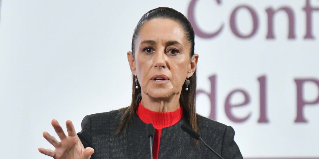 La Presidenta, Claudia Sheinbaum, durante la conferencia matutina realizada en Palacio Nacional