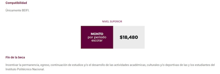Este es el monto de la beca de escelencia.