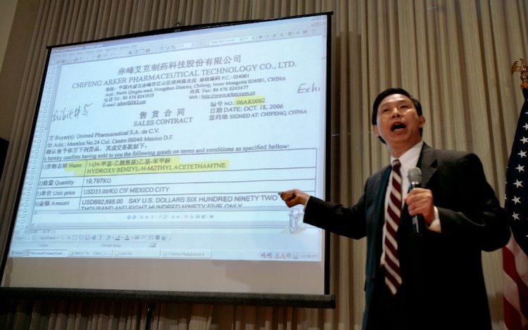 Zhenli Ye Gon durante una conferencia en Estados Unidos.
