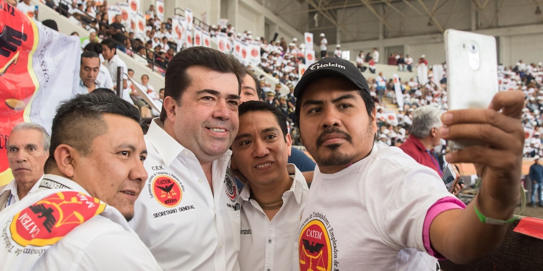 Pedro Haces Barba, secretario general de la Confederación Autónoma de Trabajadores y Empleados de México (CATEM)
