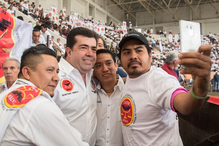 Pedro Haces Barba, secretario general de la Confederación Autónoma de Trabajadores y Empleados de México (CATEM)
