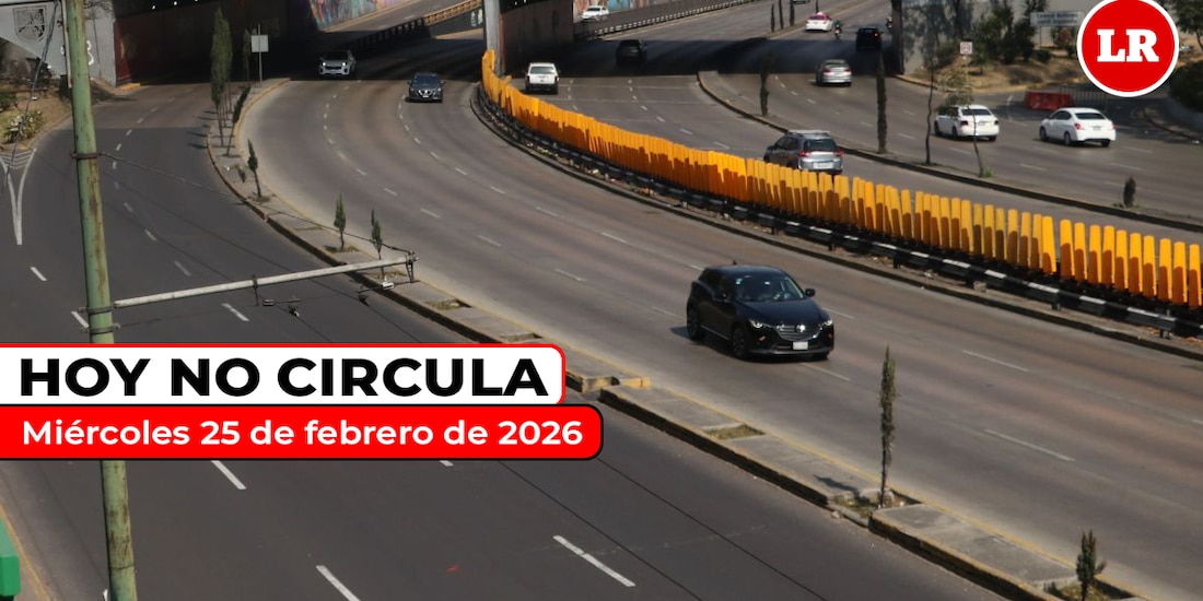 Te compartimos cómo aplica el Hoy No Circula este miércoles 25 de febrero de 2026 en la ZMVM.