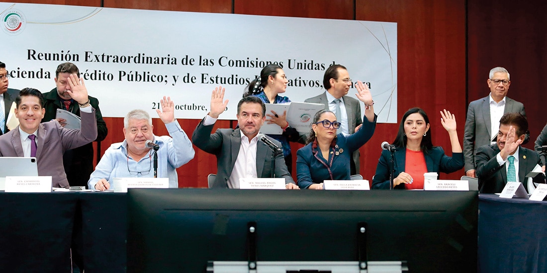 Votación, ayer, en comisiones unidas de la Cámara alta