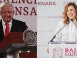 AMLO ofrece su respaldo total y absoluto a la gobernadora de Baja California Marina del Pilar Ávila.