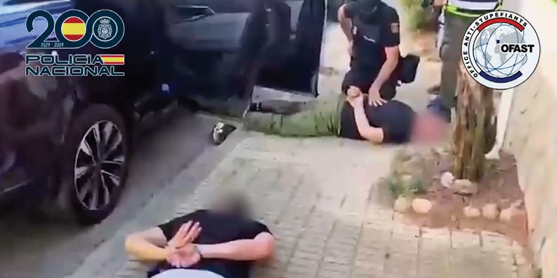 MOMENTO de la captura de algunos de los sospechosos, en fecha no especificada.