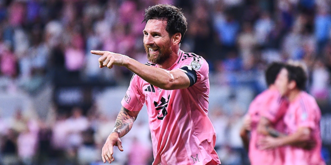 Leo Messi celebra su anotación frente al Cruz Azul.