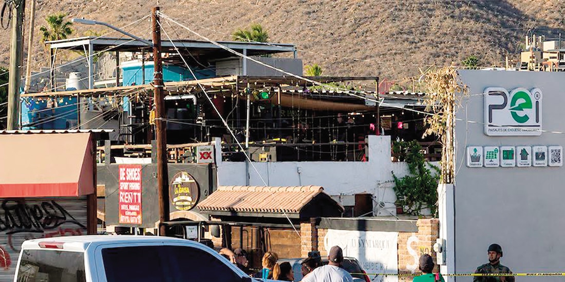UNA BALACERA el 12 de julio afuera del bar La Terraza, en Cabo San Lucas, dejó tres muertos. De manera extraoficial, se atribuyó a grupos asociados a la Chapiza y a la Mayiza.