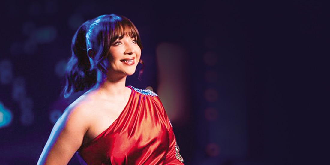 Daniela Luján, durante una función del espectáculo.