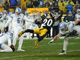 Una acción del duelo entre Detroit Lions y Pittsburgh Steelers