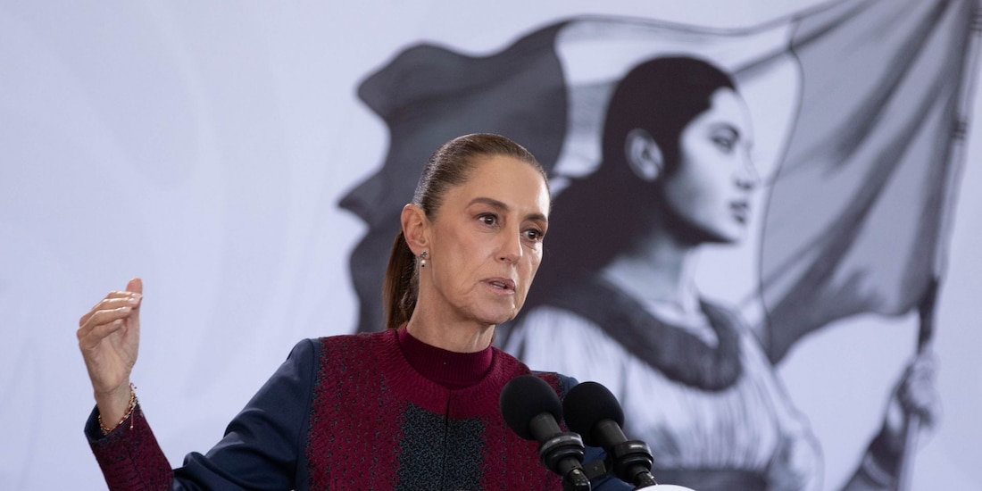 Claudia Sheibaum Pardo, presidenta de México, durante la conferencia mañanera en donde presentó avances en la estrategia de seguridad en Zacatecas