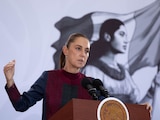 Claudia Sheibaum Pardo, presidenta de México, durante la conferencia mañanera en donde presentó avances en la estrategia de seguridad en Zacatecas