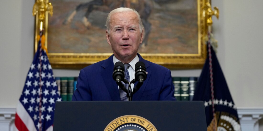 El presidente Joe Biden en el Salón Roosevelt de la Casa Blanca, en Washington, el 1 de octubre de 2023.