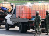 Militares contra el robo de combustibles en Puebla.