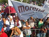 Simpatizantes de Morena, en un evento en Zapopan, Jalisco.
