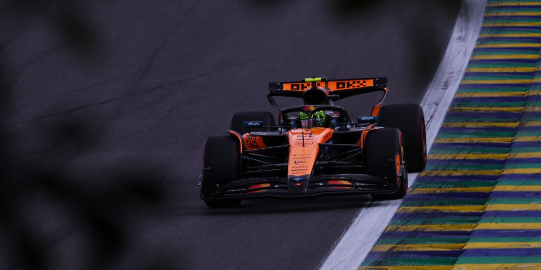 Lando Norris largará desde la primera fila en el Gran Premio de Brasil.
