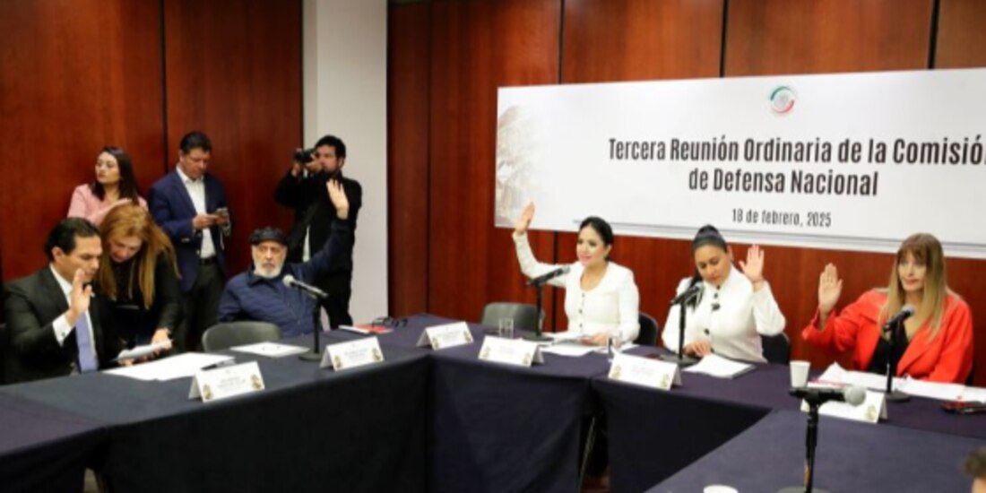 Sesión de la Comisión de Defensa Nacional en el Senado, ayer.