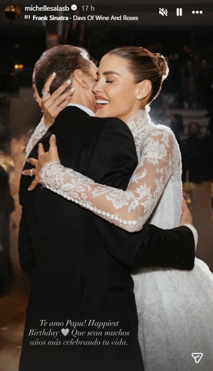 Michelle Salas felicita a Luis Miguel con FOTO inédita de su boda