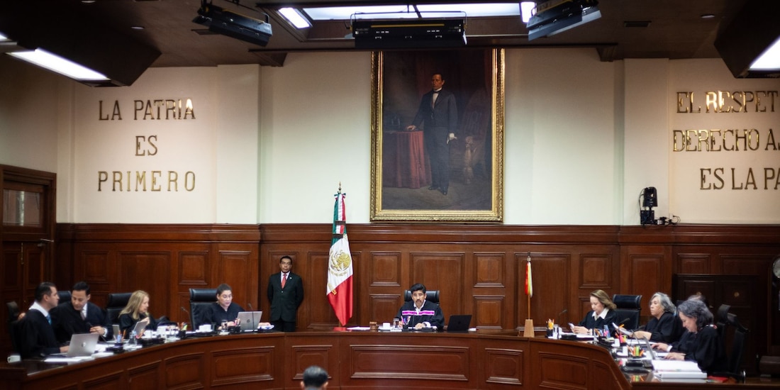 Sesión en la Suprema Corte de Justicia de la Nación