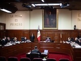 Sesión en la Suprema Corte de Justicia de la Nación