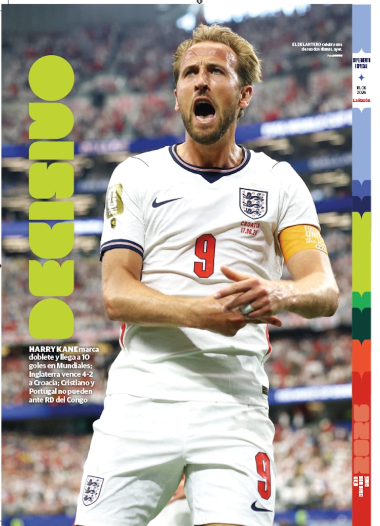 HARRY KANE marca doblete y llega a 10 goles en Mundiales; Inglaterra vence 4-2 a Croacia; Cristiano y Portugal no pueden ante RD del Congo
