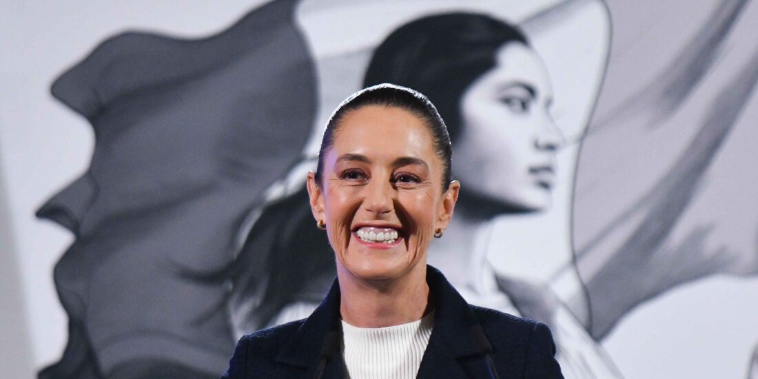 Claudia Sheinbaum, en conferencia de prensa desde Palacio Nacional.