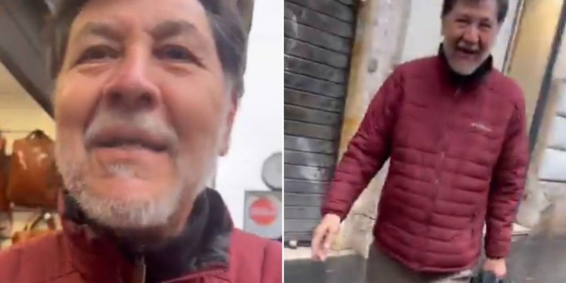 Captan a Fernández Noroña saliendo de lujoso centro comercial en Roma; así respondió.
