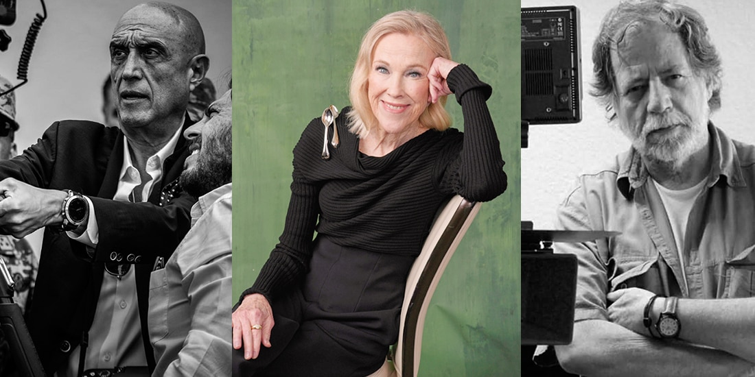 En la imagen, el productor de televisión
mexicano Pedro Torres, la actriz y guionista canadoestadounidense
Catherine O’Hara y el cinefotógrafo y ganador del Ariel Henner Hofmann.