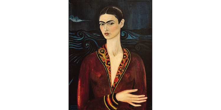 AUTORRETRATO (con vestido de terciopelo), 1926, de Frida Kahlo.