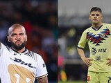 Richard Sánchez, jugador del América, se tomó una foto con Dani Alves, flamante refuerzo de los Pumas.