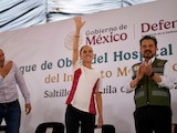 Presidenta Claudia Sheinbaum durante su gira de trabajo en Coahuila.