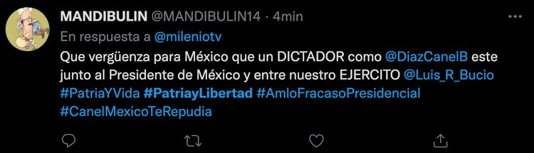 Mensajes de rechazo a la visita de Miguel Díaz-Canel.